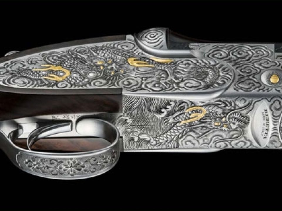 Beretta’s Izumi Project Joins Italian and Japanese Artisans in a Remarkably Matched SO6EELL Shotgun and Samurai Dagger